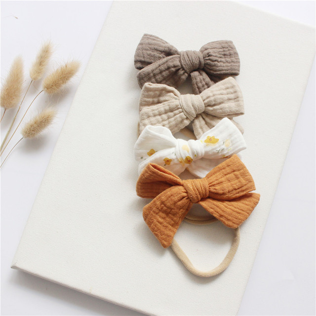 Cotton Baby Girl Headbands Bows Hair Bands For Kids Hair Accessories Infant Items Little Girl Toddler Headband Newborn Baby