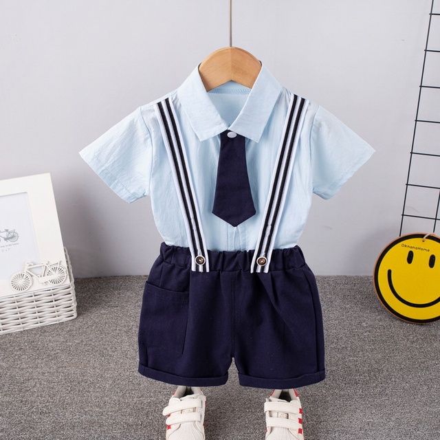 New Summer Fashion Baby Clothes Suit Children Boys Cotton Shirt Pants 2 Pieces/Set Toddler Casual Uniforms Infant Kids Tracksuits