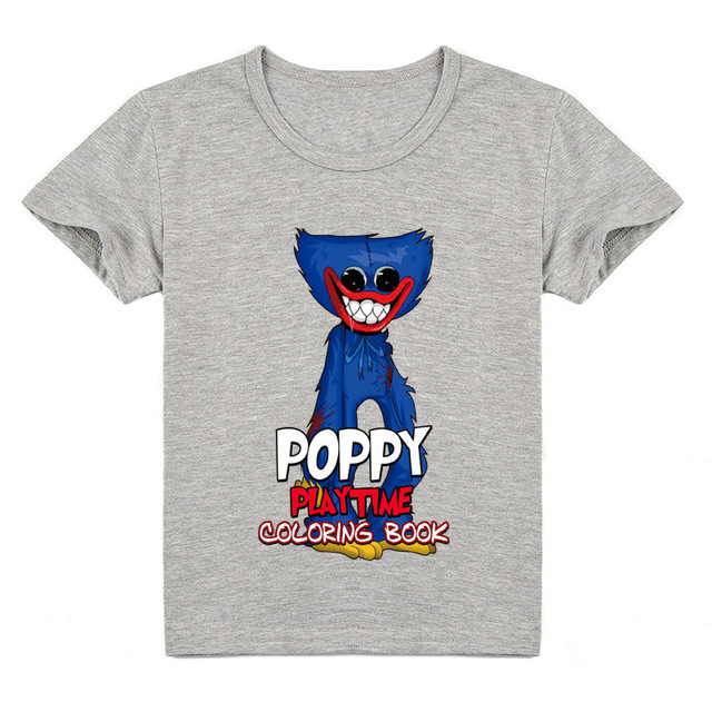 Playtime Poppy Horror Game Kids T-shirt Harajuku Graphic Houji Wuji T-shirt Boys Short Sleeve T-shirt Summer Cartoon Girl T-shirt