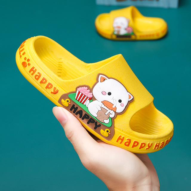 Children's slippers summer cartoon cute anti-skid soft bottom small children's room bath boys and girls home baby cold slippers