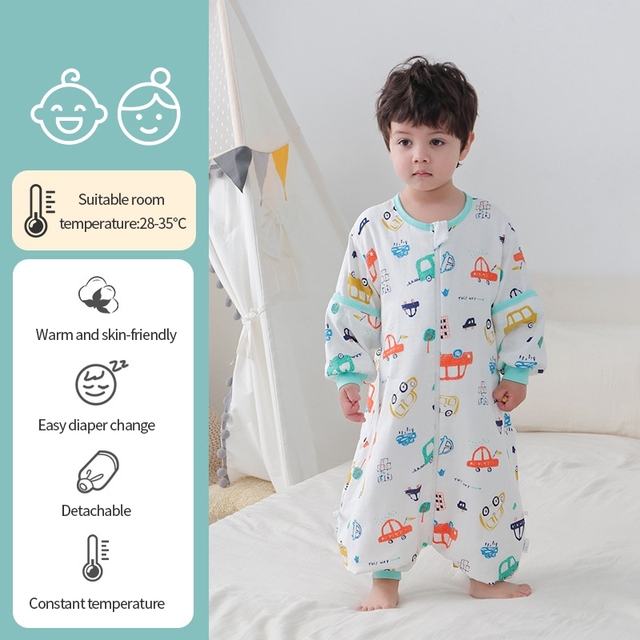 Summer Spring Baby Sleeping Bag Cartoon Split Leg Sleepsacks Toddler Boy Girl Sleeping Bag Children's Pajamas Saco De Dormir