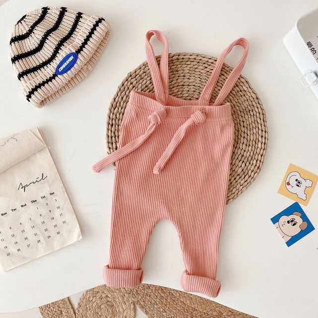 YG Newborn Boys and Girls Work Clothes Baby Leggings Spring Autumn Summer Baby Solid Belt Pants 0-2 Years Old Baby Pants