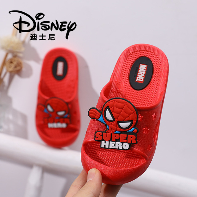 Disney Summer New Frozen Princess Slippers Non-slip Home Indoor Boys Mickey Mouse Cute Princess Off-Beach Shoes