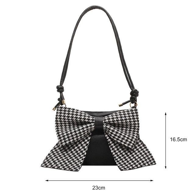 Women Shoulder Bags Fashion Shoulder Messenger Crossbody Bag Big Bowknot PU Leather Small Square Bag Travel Clutch