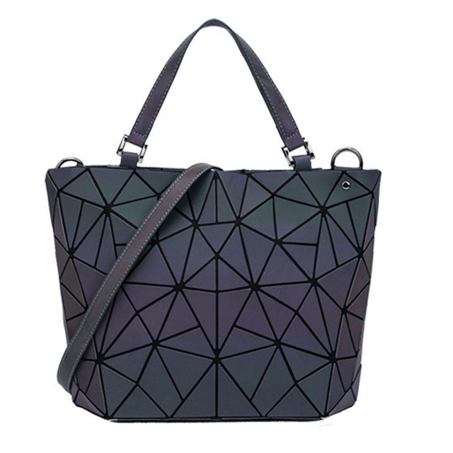 Women Bags Luxury Geometric Shoulder Bag Set Folding Tote Crossbody Bag Female Handbag For Ladies Luminous Bao Geometric Bag