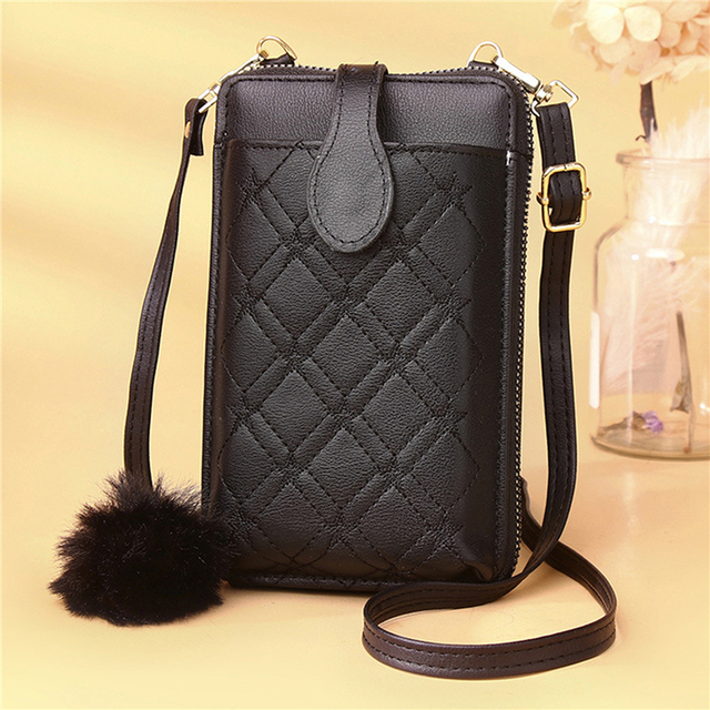 Women Wallet Mobile Phone Wallet Small Shoulder Bag Multifunction Handbag Money Wallets Clutch Card Holders Storage Organizer