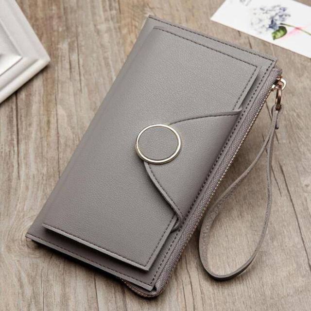 Long Wallet Women Purses Fashion Korean Version Coin Purse Card Holder Purse Female Clutch Money Bag PU Leather Wallets Portfel