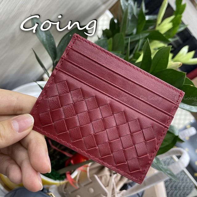 Go Go 100% Leather Credit Card Ultra-thin Brand Business Card Multiple Card Slots Simple Fashion Women Card Bag