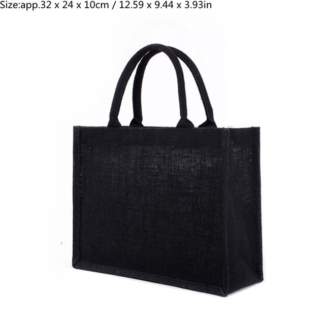 Jute Tote Burlap Shopping Bag With Soft Handle For Women Men Handbag Shopping Bridesmaid Christmas Thanksgiving Party Organizer