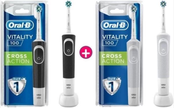 Original Oral-B Vitality 100 Rechargeable Electric Rotating Toothbrush 3in1 Charging Station Handle Ultrathin Brush Head