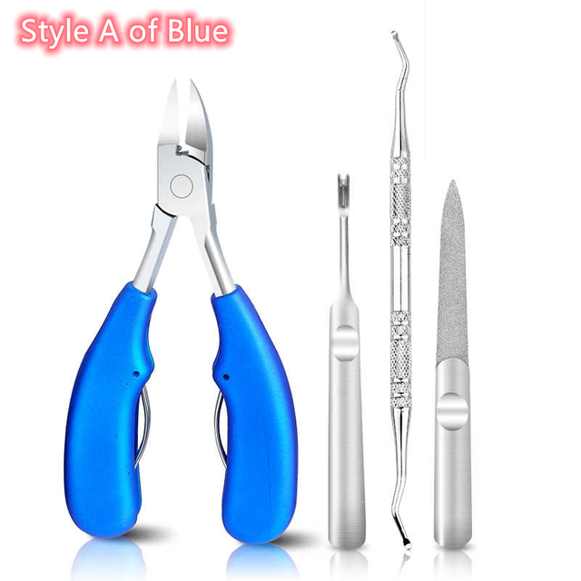 Toe Nail Clippers Nail Correction Thick Ingrown Toenails Nippers Cutters Dead Skin Dirt Remover Pedicure Care Tool 2021