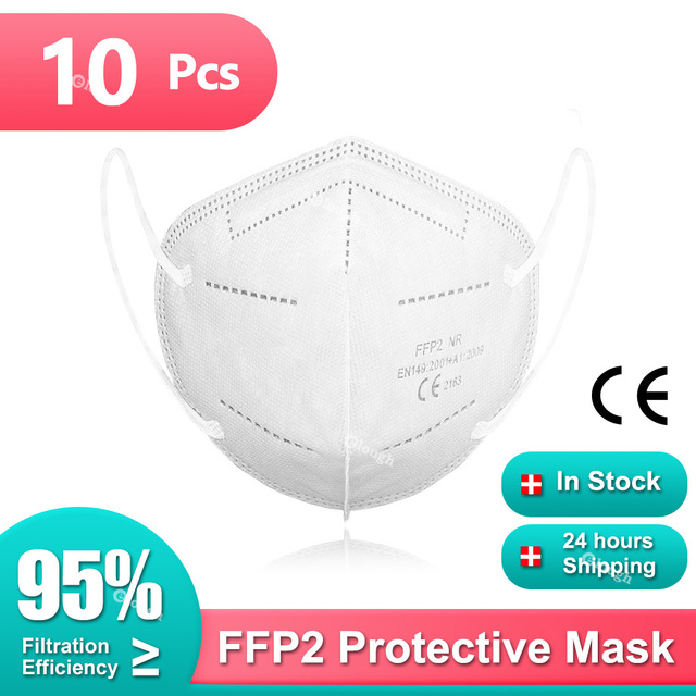 FFP2 أقنعة KN95 Mascarillas هومولوكادا 5 طبقات ffp2fan CE قناع الجهاز التنفسي FPP2 قناع وجه واقي KN 95 Masque الكبار