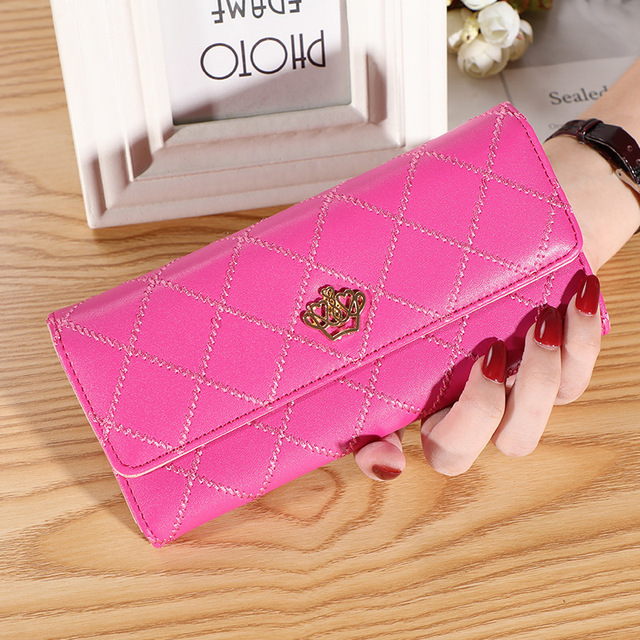 New Women Wallet Lady Clutch Leather Patterned Hasp Female Wallets Long Length Card Holder Phone Bag Money Coin Pocket Ladies Purses