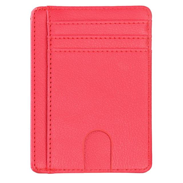 Slim rfid blocking leather wallet credit id card holder money purse for men women fashion bag