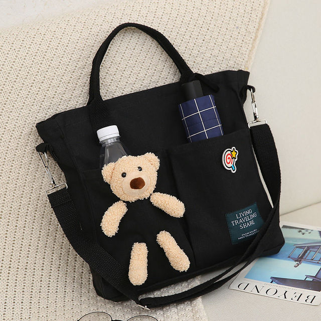 Women Canvas Handbags Female Shopping Bags Shoulder Bag Environmental Storage Bag Reusable Foldable Eco Grocery Bags Bolso