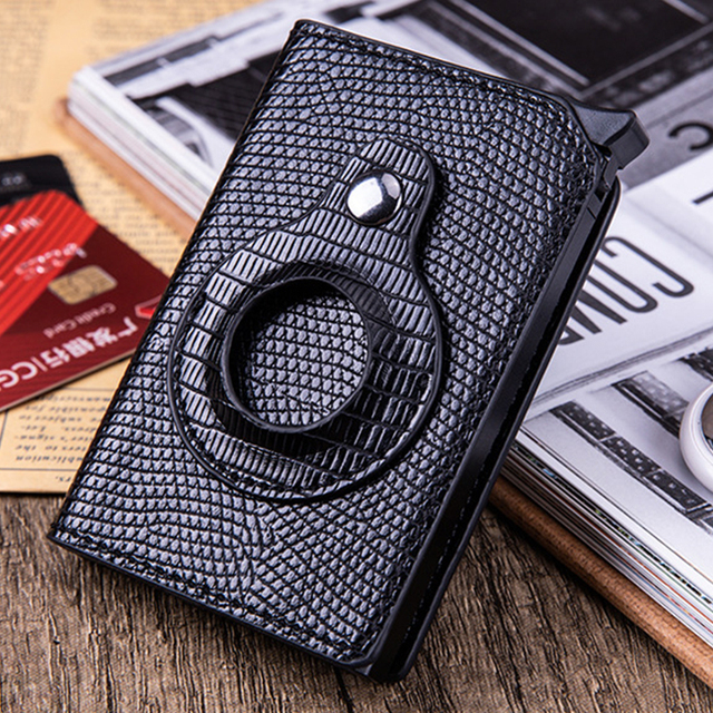 RFID Airtag Credit Card Holder Wallet Men Slim Thin Business Bank Card Holder Container Male Smart Bluetooth Card Holder Bag