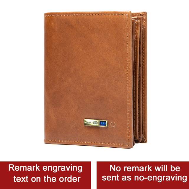 SmartLB Smart Anti-theft Wallet GPS Bluetooth Tracker Leather Wallet Clutch Mini Card Holder Christmas Gift for Father's Day