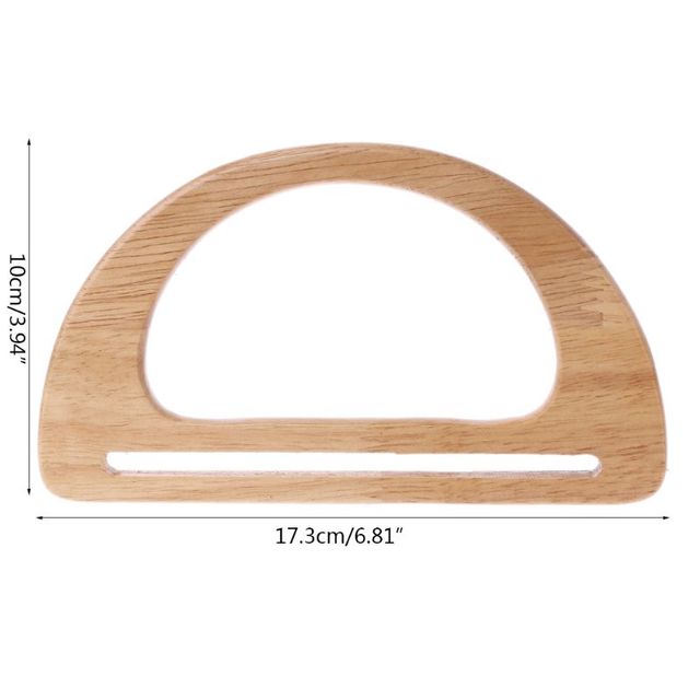 D Round Shape Bamboo Wood Resin Bag Handle For Handbag Hand Purse Frame DIY Bags Accessories New Fashion Bag Handles