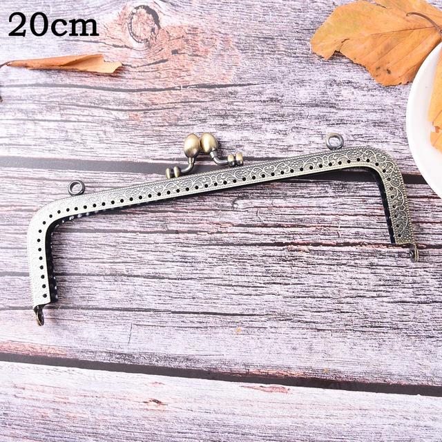 1PC Bronze DIY Purse Handbag Handle Coins Bags Metal Kiss Clasp Frame Lock New Fashion Handle 8.5/10.5/12.5/15/16/18/20cm