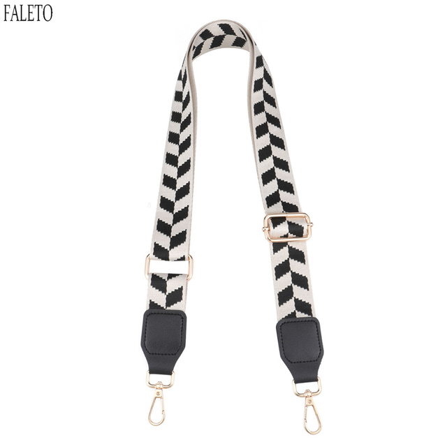 Faleto Polyester Purse Wide Shoulder Strap Replacement Adjustable Strap Fashion Crossbody Handbag Bucket Bag Straps Unisex