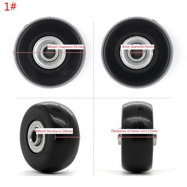 1PC Luggage Plastic Swivel Wheels Rotation Suitcase Replacement Wheels