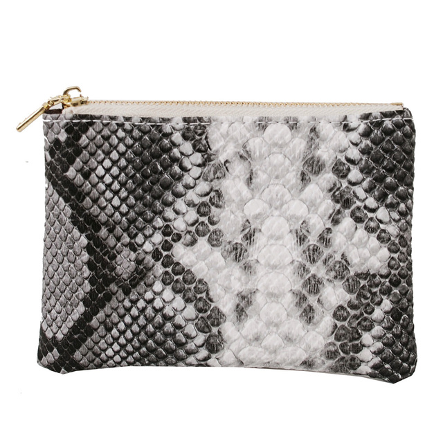 Women Wallet Trend 2021 Cheap Soft PU Leather Snakeskin Pattern Exquisite Coin Wallet Lady Vintage Zipper Purses Female Clutch Bag