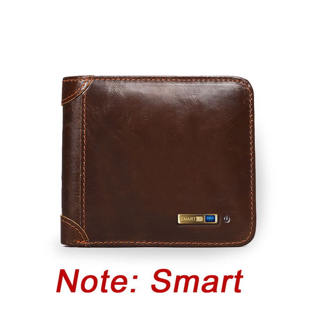 Anti-lost Bluetooth Tracker Wallet Leather Man Card Holder Free Engraving Men Gift for Father Christmas