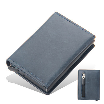 Smart Wallet Men RFID Aluminum Alloy Smart Wallet Pop Up Fashion Wallet Credit Card Holder Men Small Mini Wallet Coin Purse