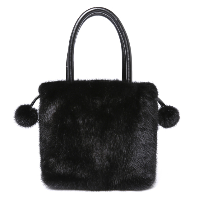 Women's Mink Bag, Drawstring Shoulder Bag, Fashionable, Built-in Pocket, 100% Autumn Winter Collection