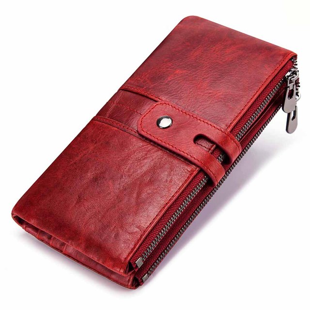 Fashion Women Leather Wallet Long Wallet Card Holder Rfid Genuine Leather 100% New Collection