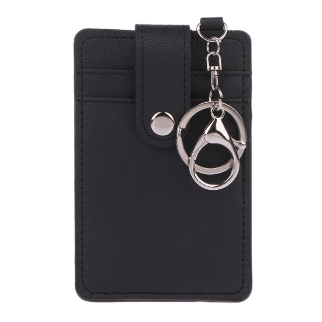 Women Mini Card Holder Portable ID Card Holder Card Cover Desk Work Keychain Keychain Tool