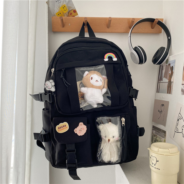 High school student backpack large capacity ins Japanese junior high school student schoolbag female Korean elegant mori girl