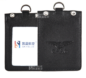 Genuine leather (cowhide) ID holder, ID card holder, vertical/horizontal airline ticket holder for airline crew