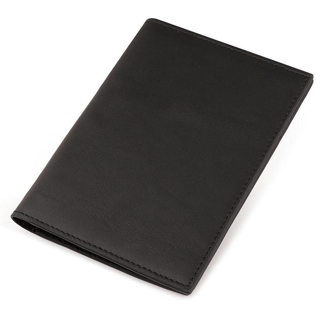 Genuine Leather Slim Passport Case With RFID Lock & Travel ID Card Holder