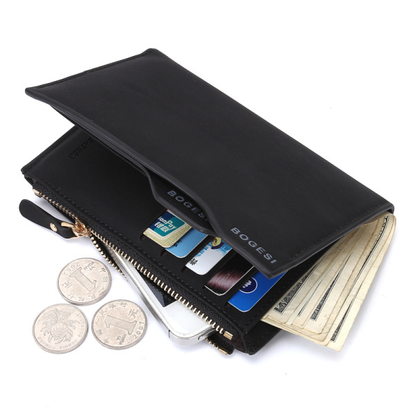 Hot Fashion Men Wallet Wallets For Women With Checkbook Holder Purse Clutch Slim Wallet Men Purses With Coin Zipper Gift Bag