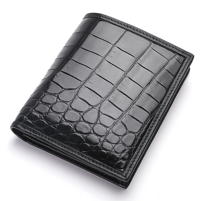 Crocodile Genuine Leather Wallet Luxury Design Clutch Wallet for Men High Quality Wallet Brown Black Crocodile Bifold