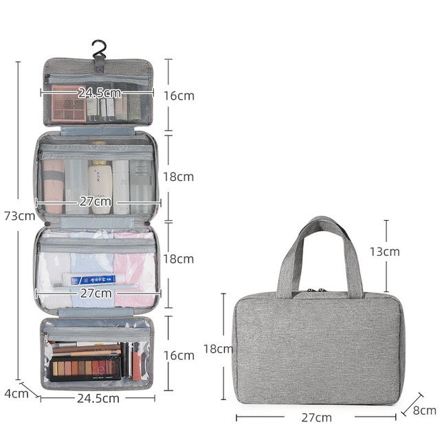 Men Travel Wash Bag Makeup Artist Brushes Set Zipper Pouch Toiletry Kit Women Waterproof Organizer for Cosmetics Bathing Bag