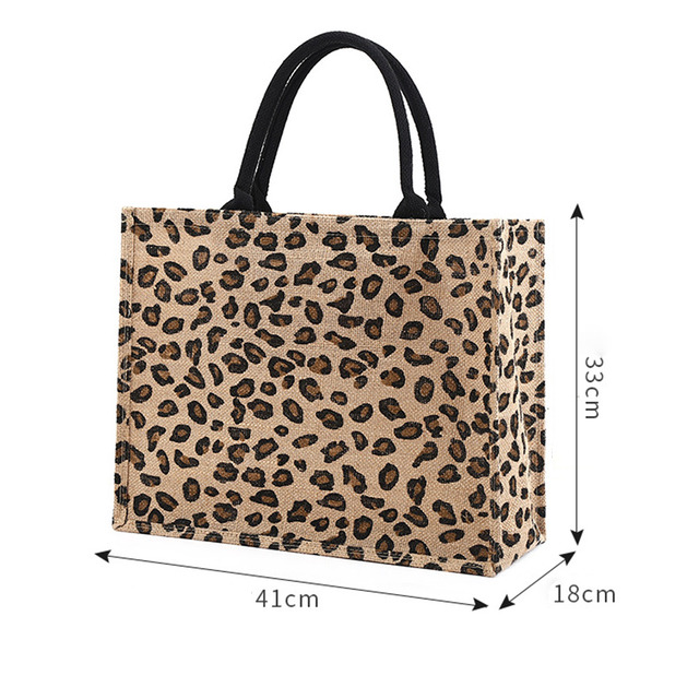 Linen Square Casual Ladies Shopping Bag Daily Shopping Bag Large Capacity Storage Bags For Home Travel