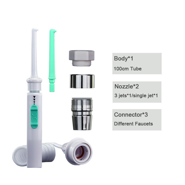 New Faucet Oral Irrigator Portable Dental Cleaner Dental Water Extractor Pressure Adjustable Pick Water Jet Flossing No Need Charge