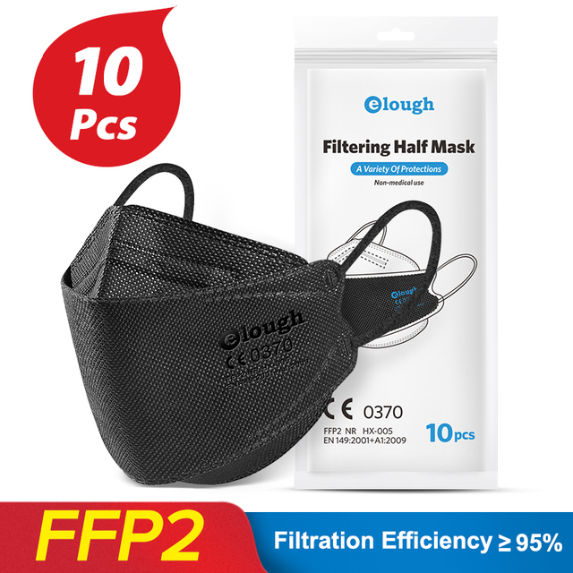 Elough FFP2 Mascarillas Colores Masks 4 Ply Fish Protection ffp2mascarillas Adult Masks FP2 FFP3 FFP 2 Certified Masks