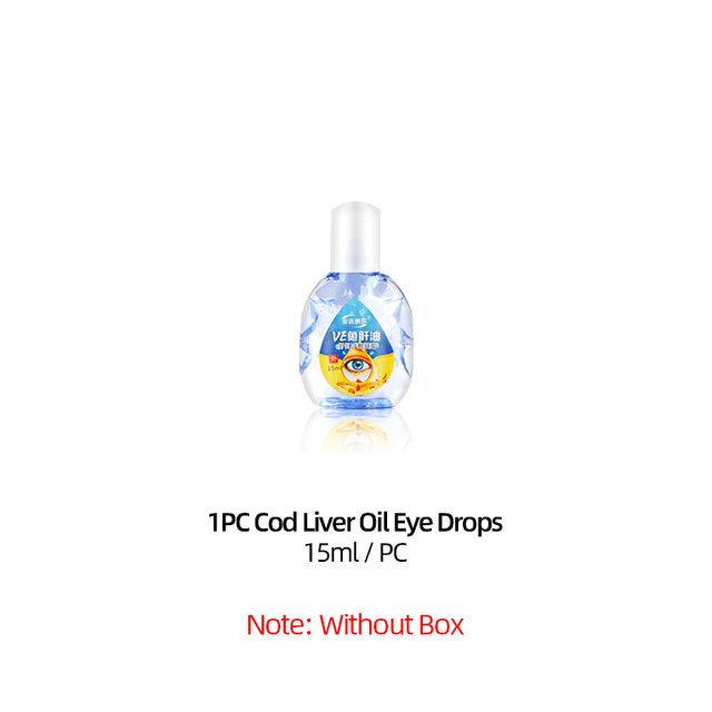 15ml Eye Drops For Cataract Treatment Eyes Cod Liver Oil Cool Cleaning Drop Remove Eyeball Fatigue Injured Eyes Toxin