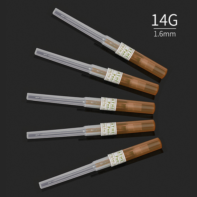 Disposable body piercing needles sterile steel surgical needles 14g 16g 18g 20g 22g 50pcs