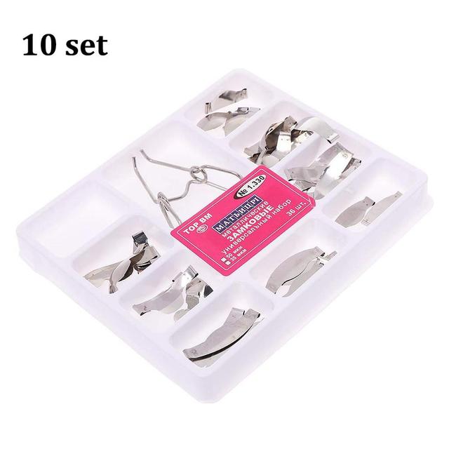 3 set dental saddle contoured matrices metal matrix universal set with spring clips