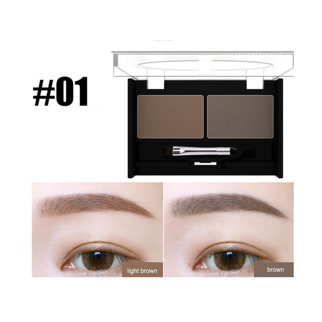 MYG 4 Colors Waterproof Eyebrow Powder Long Lasting Eye Shadow Eyebrow Palette + Eyebrow Brush