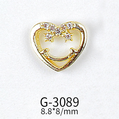 Net Red Nail Art Zircon Love Jewelry Series Candy Love LOVE Double Layer Three-dimensional Love Preservation G-3089