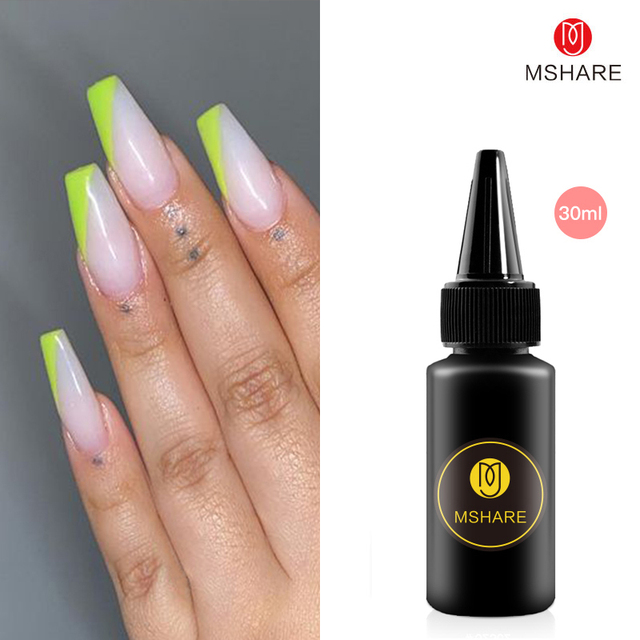 MSHARE Builder Nail Extension Gel Refill Nails Extension Thick Quick Building Clear Pink Led UV Gel Soak Off 30ml