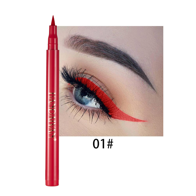 Colorful Liquid Eyeliner Waterproof Gel Eyeliner Stamp Pen Pencil Long Lasting No Blooming Waterproof Eye Liner Makeup Tools