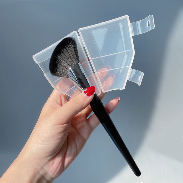 Loebig 72# Fan Contour Brush Professional Face Blush Highlighting Bronzer Contour Powder Brush Soft Synthetic Hair Sculpting Brushes