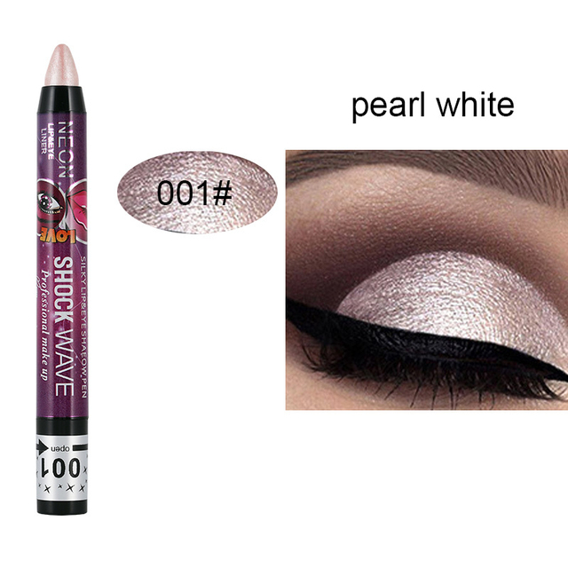 12 Color Pearlescent Silkworm Eyeshadow Pen Long Lasting Waterproof Contour Shadows Makeup Shiny Eye Shadow Stick Cosmetics