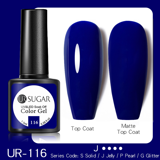 UR SUGAR 7.5 مللي الأزرق الأرجواني الظلام طلاء أظافر جيل ملون طويل الأمد الهجين ل قاعدة MatteTop معطف نقع قبالة UV LED مسمار الفن هلام